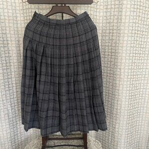 Pendleton Charcoal Plaid Midi Skirt